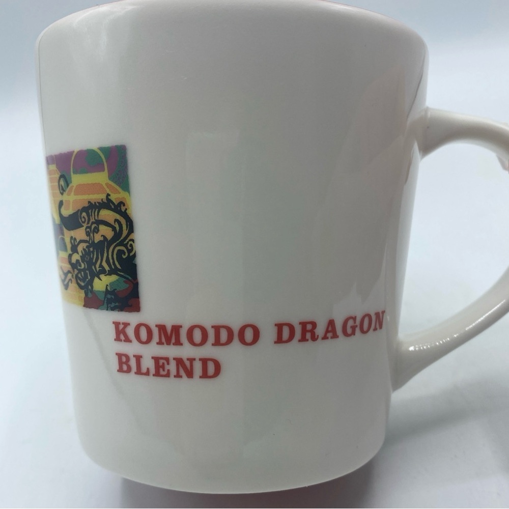 2005 Starbucks Coffee Co. Komodo Dragon Blend Asia 16 Oz Ceramic Mug / Cup Red